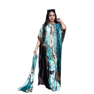 ชุดอาบายะแบบเปิดสำหรับผู้หญิงมุสลิม ผ้าชีฟองประดับลูกปัด แขนทรงปีกค้างคาว แฟชั่นใหม่จากตุรกี ชุดบูบูแบบเปิดสไตล์แอฟริกัน - Product Image 5