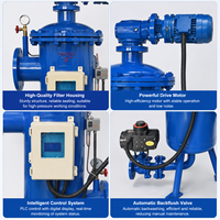 Filtre vertical automatique autonettoyant DN 150 à auto-évacuation pour la filtration des liquides dans les pipelines pétrochimiques