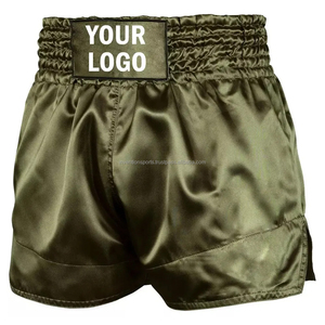 Pantalones cortos de lucha MMA de alto rendimiento personalizados, poliéster duradero, logotipo frontal brillante, estampado, cintura elástica, venta de pantalones cortos de lucha Premium - Product Image 2
