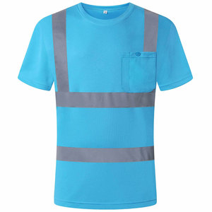 Polo de travail haute visibilité personnalisé à manches courtes en polyester respirant certifié CE anti-plis pour la construction – Vente en gros - Product Image 2