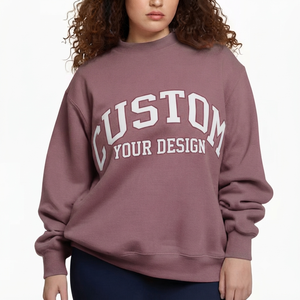 Easy Wear Women's Oversized Mockneck Sweatshirt Comfortable Cotton Blend <b>Long</b> <b>Sleeve</b> Casual Pullover Fashion <b>Top</b> - Product Image 1
