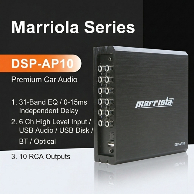 High Quality DSP Car Powerful  Amplifier 8*40w RMS REAL POWER