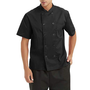 Uniforme de Cocina Impermeable Negro de Poliéster/Algodón para Hombre, Nuevo Estilo de Uniforme de Chef para Restaurante y Bar - Product Image 5