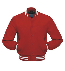 <b>Men's</b> Purple <b>White</b> Varsity <b>Jacket</b> Woolen Stand Collar Front Logo Button Closure Breathable Windproof Winter Outerwear - Product Image 3