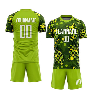 Maillot de football le plus vendu, 100 % polyester, uniforme de football en vente, conception de logo personnalisée, ensembles d'uniformes de football - Product Image 1