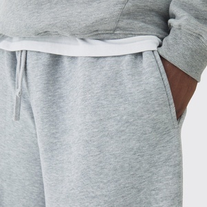Pantalon de survêtement gris à jambes larges pour hommes, taille élastique, cordon de serrage, poches latérales, vêtements décontractés pour l'automne - Product Image 5