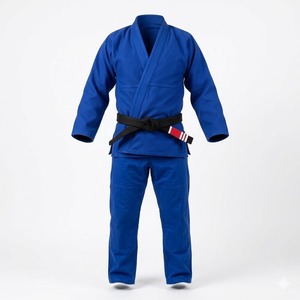 Kimono de Jiu-Jitsu Brasileño Azul Premium para Hombre y Mujer – Uniforme Ligero de Tejido Perla - Product Image 1