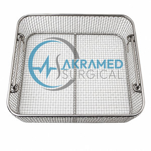 Premium Dental Instruments Cassette Tray Stainless Steel Wire <b>Mesh</b> Sterilization <b>Basket</b> Box For Surgical Medical Tools Small - Product Image 2