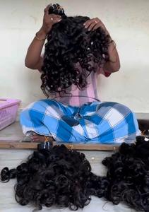 Extensions de cheveux humains bouclés naturels de qualité supérieure paquets vierges pleine brillance sans enchevêtrement Double trame non transformés exportation de gros - Product Image 5