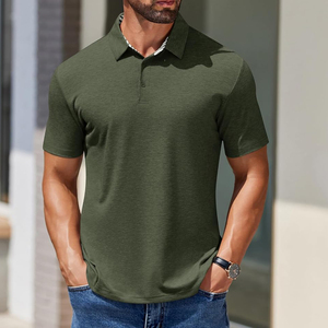 Polo en coton doux et uni, personnalisable, séchage rapide, grandes tailles, nouvelle collection, respirant, décontracté - Product Image 2