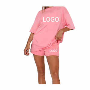 Sıcak Satış Yeni Gelen Kadın Günlük 2 Parça Spandeks/Polyester Şort Takımları Yüksek Kaliteli Tişört Baharlık Normal Kalıp - Product Image 6