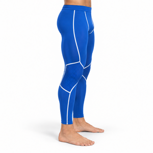 Les leggings de compression pour hommes offrent un ajustement de soutien, un confort extensible et une mobilité flexible pour l'entraînement physique et les activités sportives. - Product Image 4