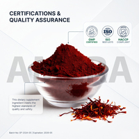 Polvo de Extracto de Azafrán Crocus Sativus de Alta Calidad, Grado Alimenticio, 0.3% Safranal |   Suplemento Herbal Natural en Envase de Tambor
