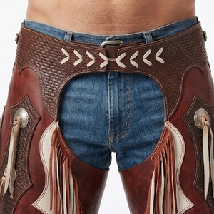 Chaps en cuir suédé de style western, conçus avec expertise, longueur intégrale, pour l'équitation, ajustement personnalisé, production en gros, usine - Product Image 5