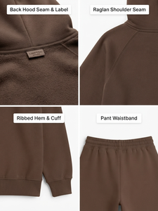 Nouveau design – Survêtement d'hiver pour femme avec capuche en polaire, 100 % coton, doux, respirant, décontracté, coupe longue – Survêtement femme pas cher - Product Image 5
