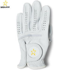 Gant de golf M.BAANI en cuir Cabretta, antidérapant, respirant, imperméable, pour main gauche, avec motif palmier grenat - Product Image 1