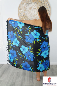 Sarong de plage hawaïen et tahitien personnalisé haut de gamme, paréo, serviette de plage, service de fabrication OEM ODM sous marque privée, fournisseur Inde - Product Image 4