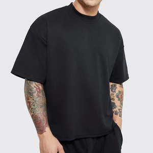 เสื้อยืดคอตตอนหนาน้ำหนักมากสำหรับผู้ชาย หนักพิเศษ 300gsm ทรงโอเวอร์ไซส์ ไหล่ตก คอกลม ทรงบ็อกซี่ - Product Image 3