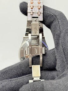 นาฬิกาสปอร์ตหรูหราแบบอัตโนมัติประดับเพชรโมอิสซาไนต์สำหรับผู้ชายและผู้หญิง ดีไซน์เนอร์ ไอซ์ด์ VVS สี D - Product Image 6