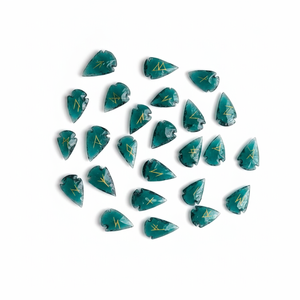 High quality aqua arrowhead rune set Crystal Rune Wicca Energy natural <b>stone</b> for Divination and Intuition Meditation Protection - Product Image 3