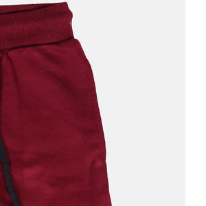 Ensemble de jogging décontracté haut de gamme pour adultes, couleur contrastée, pour la maternité |   Survêtement de performance blanc et bordeaux |   Vêtements de sport pour l'entraînement athlétique - Product Image 6