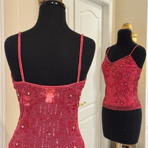 Women's Sexy V-neck Rhinestone Short Crop <b>Top</b> Blink <b>Crystal</b> Tassel Fringe Shoulder Decor Glitter Diamond Fishnet Shirt - Product Image 6