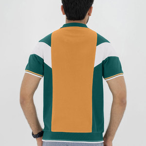 Nuevo Diseño Personalizado de Suéter de Punto para Hombre, Camiseta Polo de Verano con Costuras en Color de Contraste, Suéter de Punto Tipo Polo - Product Image 6