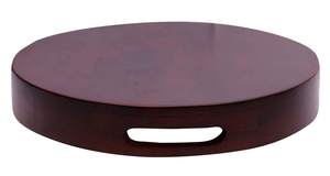 Plateau de service rond en bois pour la décoration de la maison, table à manger, rangement multifonctionnel, plateau décoratif - Product Image 2