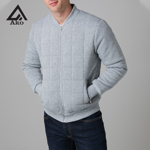 Chaqueta Acolchada Personalizada de Alta Calidad para Hombre, Negra, Ligera, de Lona, con Cierre, Estilo Casual de Invierno, Servicio OEM por AKO - Product Image 1