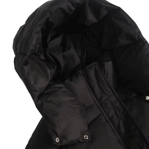 Autumn Winter Wholesale OEM Solid Color Casual Loose Warm Windproof Hooded Women's Puffer <b>Jacket</b> Reversible Nylon Feathers - Product Image 2