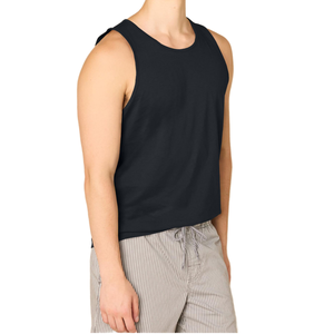 Vente en gros 100% coton 240gsm coupe ample sans manches débardeur pour hommes Logo personnalisé respirant tricoté Style décontracté - Product Image 6