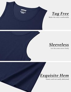 Latest Design Best Quality Polyester/Cotton Men's Sleeveless Tank Top Solid Color Knitted Muscle <b>Vests</b> Plus Size Breathable - Product Image 5