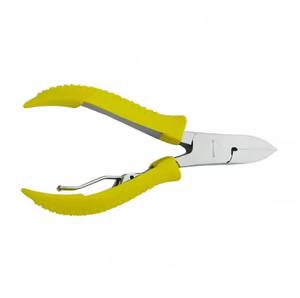 Nail Clipper Stainless Steel Yellow Handle <b>Pointed</b> Blade Wide Jaw Opening For Finger Nail Trimming Adult Use - Product Image 5