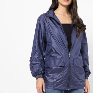 Chaqueta Deportiva Ligera para Mujer, con Capucha, Color Personalizado, Cierre de Cremallera, Resistente al Viento, Transpirable, Acolchada, de Nailon, para Invierno - Product Image 1