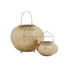 Home Decorative Geometric <b>Candle</b> <b>Holder</b> <b>Gold</b> Wire Iron <b>Candle</b> Lantern <b>Holder</b> - Product Image 3