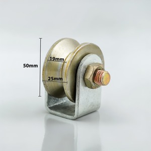 Roue à roulement lisse et durable en acier inoxydable poli de 50 mm pour portail coulissant extérieur moderne, mécanisme de glissement architectural - Product Image 2