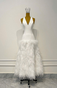 ชุดเดรสงานแต่งงานคุณภาพสูงงาน OEM ชุดราตรีขนนกออกแบบเองได้ด้วย tnbp - Product Image 4