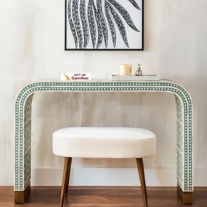 Custom Luxury Bone Inlay <b>Console</b> <b>Table</b> With Functional Drawers For Hallway Living Room And Bedroom - Product Image 1
