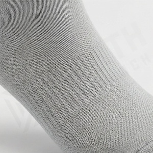 Crew <b>Socks</b> Solid Gray 100% Cotton Breathable Knitted Regular Style Adult Daily Casual Spring Wear - Product Image 5
