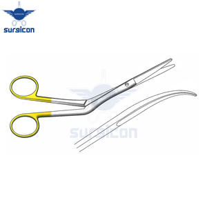 Ciseaux chirurgicaux Heymann 20 cm / 8 pouces courbés à droite TC Gold, instrument de coupe de précision en acier inoxydable de qualité supérieure - Product Image 6