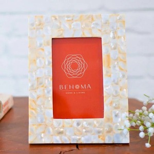 Behoma Mother of Pearl Inlay Photo <b>Frame</b> Rectangular Vertical Tabletop Elegant 4x6 Inch Mother Of Pearl Design - Product Image 1