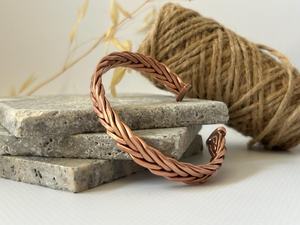 Adjustable Magnetic <b>Copper</b> Alloy Bracelet for Men & Women Hammered Rustic Classic <b>Bangle</b> Waterproof Jewelry Gift - Product Image 3