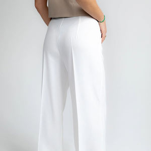 Pantalones Casuales de Mujer de Fabricante, Color Sólido, Cintura Alta, Pierna Ancha, Personalizados, Suaves, Estilo Vintage - Product Image 3