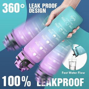Bouteille d'eau sportive motivante de 32 oz en Tritan avec marqueur de temps, sans BPA, à large ouverture, anti-fuite pour Ann - Product Image 3