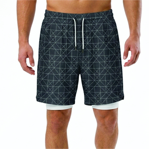 Pantalones Cortos Deportivos para Hombre 2 en 1, Pantalones Cortos de Entrenamiento para Gimnasio con Forro Ajustado Incorporado, Bolsillo para Teléfono, Pantalones Cortos Deportivos Ligeros - Product Image 5