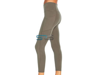 Leggings Deportivos de Cintura Alta para Mujer, Verdes, de Spandex, Transpirables, para Verano, Fitness, Running, Yoga, Casuales, con Efecto Push-Up, Estampado Digital, Sólidos - Product Image 4