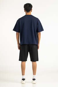 Ropa para Hombre, Fabricante Pakistaní, Camisetas al por Mayor, Camiseta Azul Marino Suave para Uso Diario, Cuello Redondo, Atuendo Casual Cómodo - Product Image 2