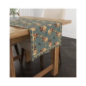 Camino de Mesa Decorativo Festivo, Hecho a Mano, Único, 100% Algodón, 260 Hilos, Tejido de Cesta, Certificado OEKO-TEX, Lavable, Ecológico, Sostenible, OEM, ODM - Product Image 1