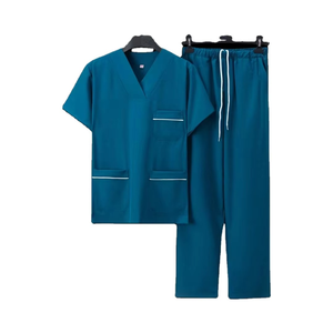 Service OEM, logo personnalisé, ensembles de blouses médicales en tissu doux tissé, unisexe, hôpital, poids lourd, respirant, confortable, hommes, femmes - Product Image 5