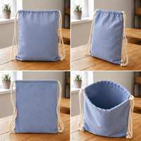 Sac à dos en coton personnalisé avec cordon de serrage |   Sac de sport recyclé |   Fournisseur en gros de sacs à dos légers pour voyages et écoles
